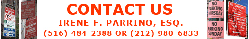 Contact Irene F. Parrino, Esq. banner